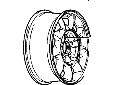 GM 9595699 Wheel Rim, 16X6.5 X51 Aluminum Machine Face