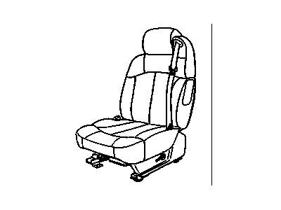 GM 19127105 Seat Asm - Driver (W/ Belt) *Pewter