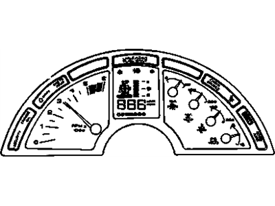 1990 Chevrolet Corvette Instrument Cluster - 16133431