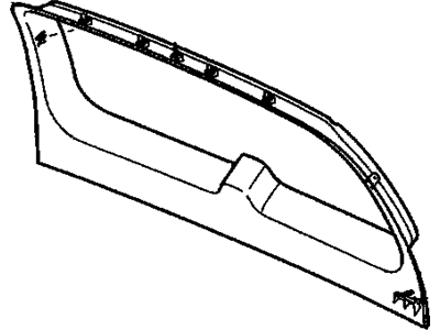 GM 15073499 Molding, Lift Gate Window Upper Garnish *Graphite