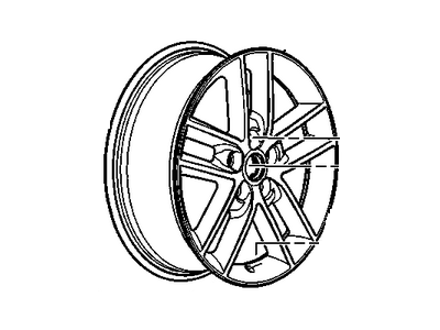 GM 9598242 Wheel Rim, 18X7.0J 52Mm Outside 115X5Xm12 Bellcrank