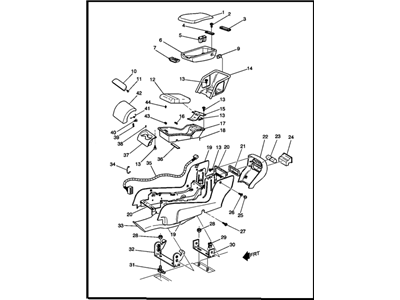 GM 89042114 Compartment Asm,Front Seat Storage *Shale