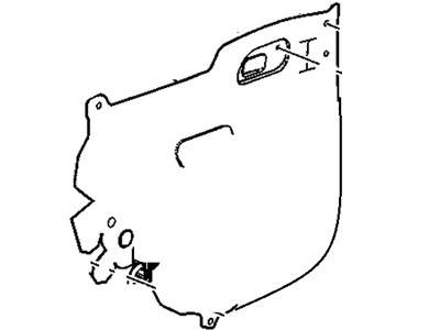 95914296 GM Rear Side Door Water Deflector Assembly Illustration 1 of 1
