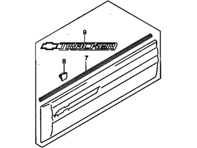 GM 30025223 Cladding,Front Door,RH (On Esn)