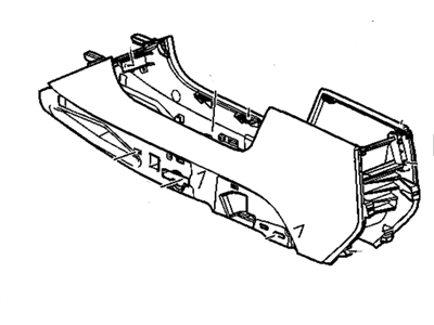 GM 25804608 Console, Front Floor *Shale