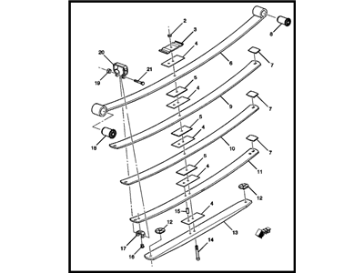 2016 Chevrolet Suburban Leaf Spring - 23401102