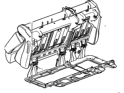 GM 15890731 Rear Seat Assembly *Light Cashmere 15890731 GM Rear Seat Assembly *Light Cashmere Illustration 1 of 1