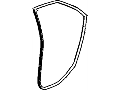 GM 22895389 Weatherstrip Assembly, Rear Side Door (Body Side) *Black