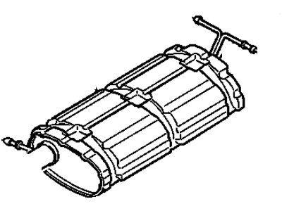 GM 15105769 Exhaust Muffler Assembly (W/ Exhaust Pipe & Tail Pipe)