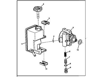 2008 Chevrolet Colorado Power Steering Pump - 19369081