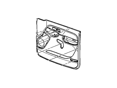 15281976 GM Front Side Door Trim Panel Assembly *Pewter R Illustration 1 of 1
