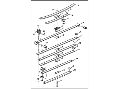 2003 Chevrolet Suburban Leaf Spring - 15063185