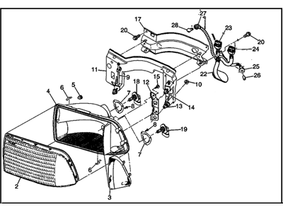 GM 16516953 Lens,Headlamp (W/Housing)