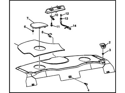 GM 10419952 TRIM, Rear Seat to Back Window Panel