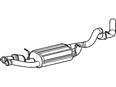 GM 15798950 Exhaust Muffler Assembly (W/ Exhaust & T/Pipe & 3W