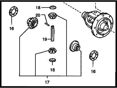 Pontiac Vibe Differential - 88975996