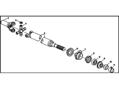 GM 15693420 Front Propeller Shaft Assembly