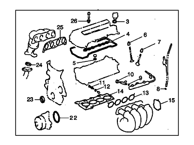 2004 Pontiac Vibe Head Gasket - 88974236