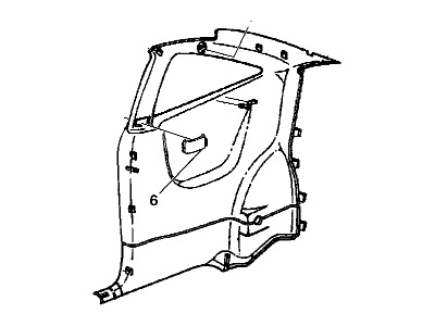 GM 22619026 Panel Assembly, Quarter Trim (Chevrolet/Pjj) *Graphite