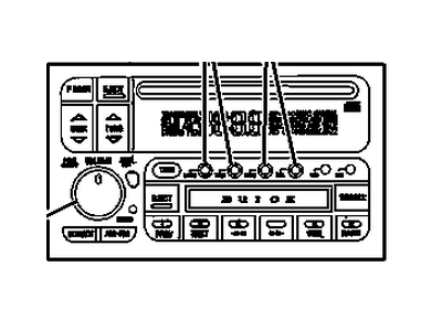 GM 9384414 Radio Assembly, Amplitude Modulation/Frequency Modulation Stereo & Clock & Cd Player