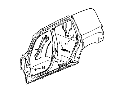 GM 25825374 Frame Assembly, Body Side Outer