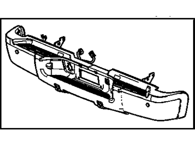 GM 22792253 Bar Assembly, Rear Bumper Imp *Ex Brt Chrom