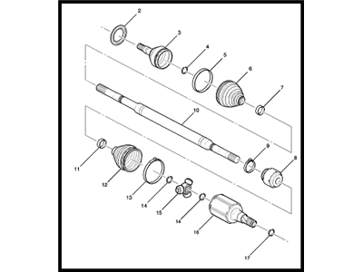 GM 13480585 Shaft Assembly, Front Wheel Drive Half