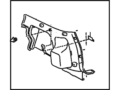 GM 88973455 Panel,Body Side Rear Lower Trim *Gray