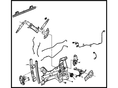 GM 16638848 Module Assembly, Front Side Door Locking System (W/ Window Regulator)