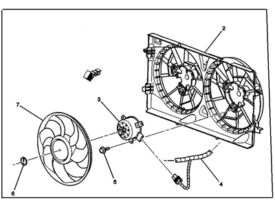 Saturn Radiator fan - 22718765