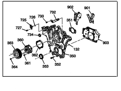 Buick LaCrosse Timing Cover - 12598350