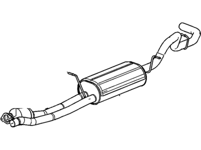 GM 15070019 Muffler Assembly, Exhaust (W/ Exhaust & T/Pipe & 3W