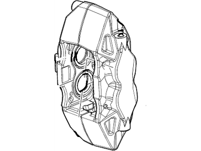 GM 22847808 Caliper Assembly, Rear Brake (W/O Brake Pads & Brake*Yellow