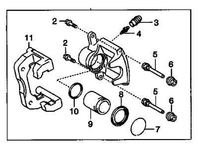 GM 19204609 Caliper,Rear Brake