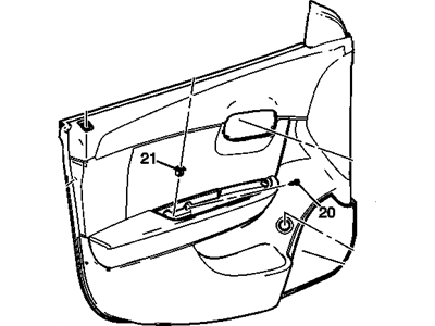 GM 20971422 Trim Assembly, Front Side Door *Cocoa