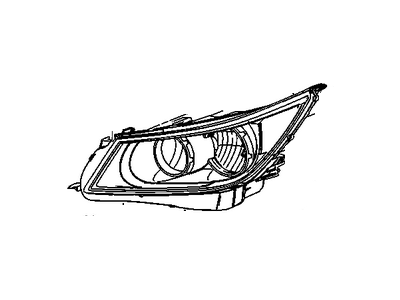 GM 20941383 Headlight Assembly, (W/ Front Side Marker & Parking & T/Side