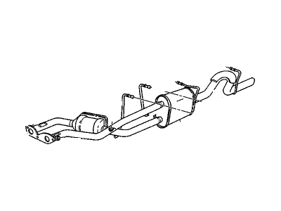 GM 15710161 Exhaust Muffler Assembly (W/Exhaust Pipe & Tail Pipe)*Marked Print