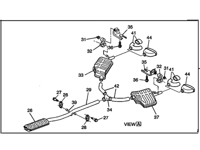 GM 88959327 Exhaust Muffler Assembly (W/ Exhaust & T/Pipe & 3Way Catalytic Converter