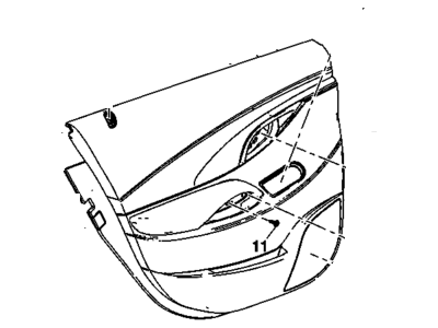 GM 9007800 Panel Assembly, Rear Side Door Trim *Cocoa