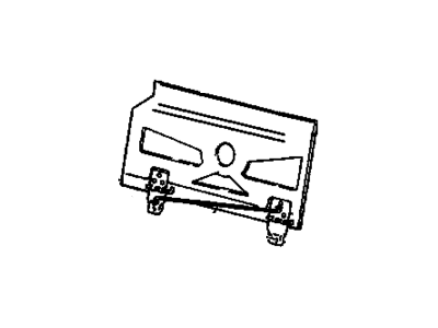 12376224 GM Panel Asm,Rear Seat Floor Filler Trim *Graphite Illustration 1 of 1