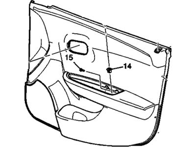 GM 20971444 Trim Assembly, Front Side Door *Cocoa