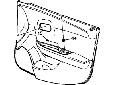 GM 25777858 Trim Assembly, Front Side Door *Ebony