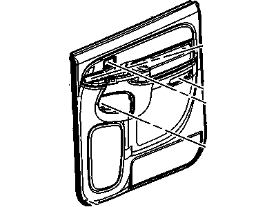 GM 15086590 Panel Assembly, Rear Side Door Trim *Graphite
