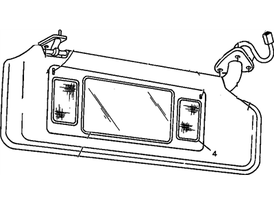 GM 12511203 Sunshade Assembly, Less Mirror*Graphite