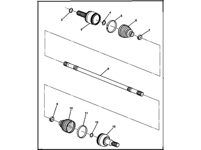 GM 23219922 Rear Wheel Drive Shaft Assembly