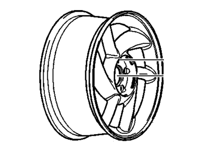 GM 9592938 Wheel Rim Assembly, 17X7.5 *Chrome*