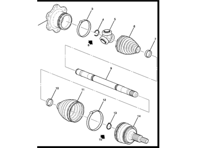 2017 Chevrolet Suburban Axle Shaft - 84873208