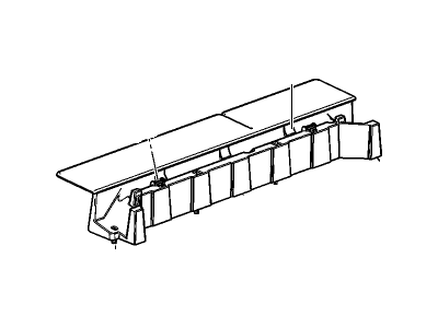 GM 22944121 Trim Assembly, Rear Compartment Floor Panel Front *Ebony 22944121 GM Trim Assembly, Rear Compartment Floor Panel Front *Ebony Illustration 1 of 1