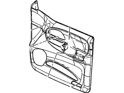 GM 25933505 Panel Assembly, Front Side Door Trim *Ebony