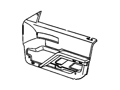 GM 12522419 Panel,Front Side Door Trim*Medium Gray *Gray